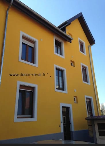 Ravalement de façade — Crépi teinté, Bas-Rhin